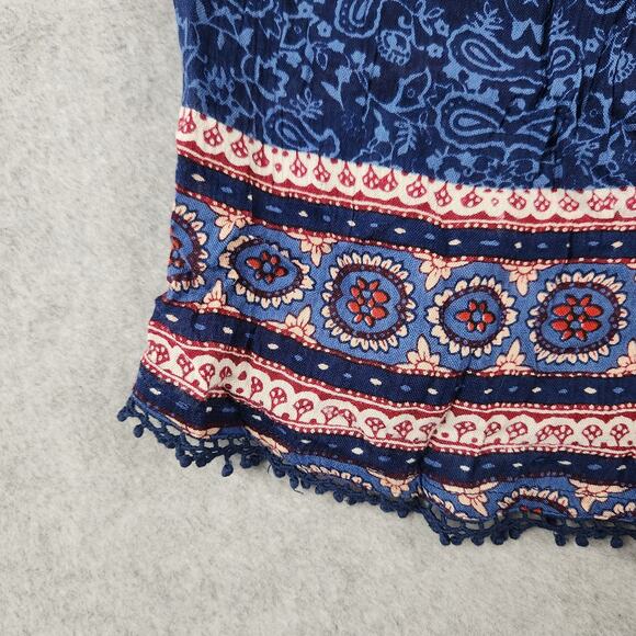 Japna Top Womens Size Small Cold Shoulder Boho Blue - Picture 9 of 14